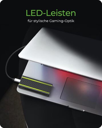Зовнішній корпус для M.2 PCIe SSD ICY BOX IB-1817M-C31, USB 3.1 Type-C, алюміній, RGB підсвічування, чорний
