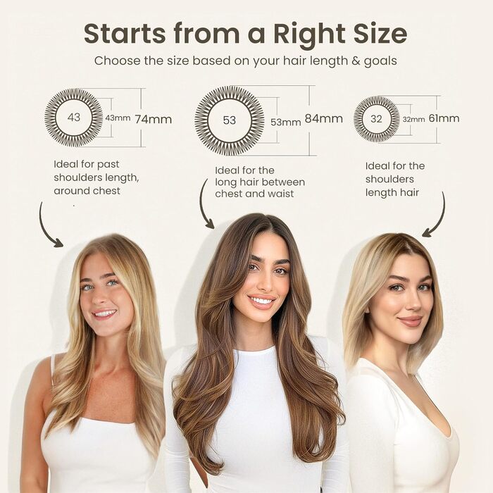 Кругла щітка для волосся AIMIKE 53 мм з щетиною кабана для сушіння, укладання та створення об'єму