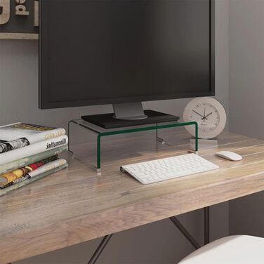 Підставка для монітора з прозорого скла vidaXL 40x25x11 см