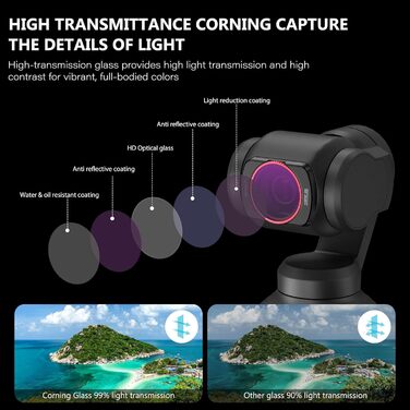 Набір фільтрів STARTRC для DJI Osmo Pocket 3 Creator Combo: CPL, ND 8, ND 16, ND 32, ND 64, ND256 (магнітні, версія з алюмінію)