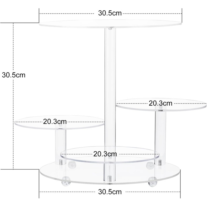 Підставка для капкейків Fhmidic на 6 ярусів, акрилова етажерка, 6-ярусна підставка для десертів та випічки, тортниця, підставка для маффінів для вечірок, днів народжень, тематичних вечірок, дитячих свят (квіткова)
