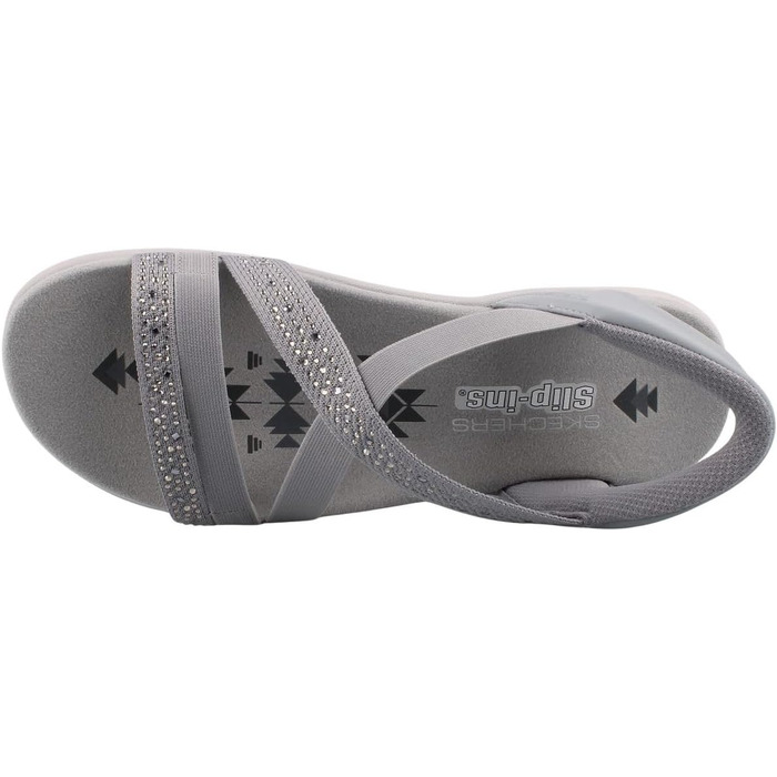 Сандалі Skechers Damen 163574-nvy, сірі, 39 EU - жіночі літні босоніжки