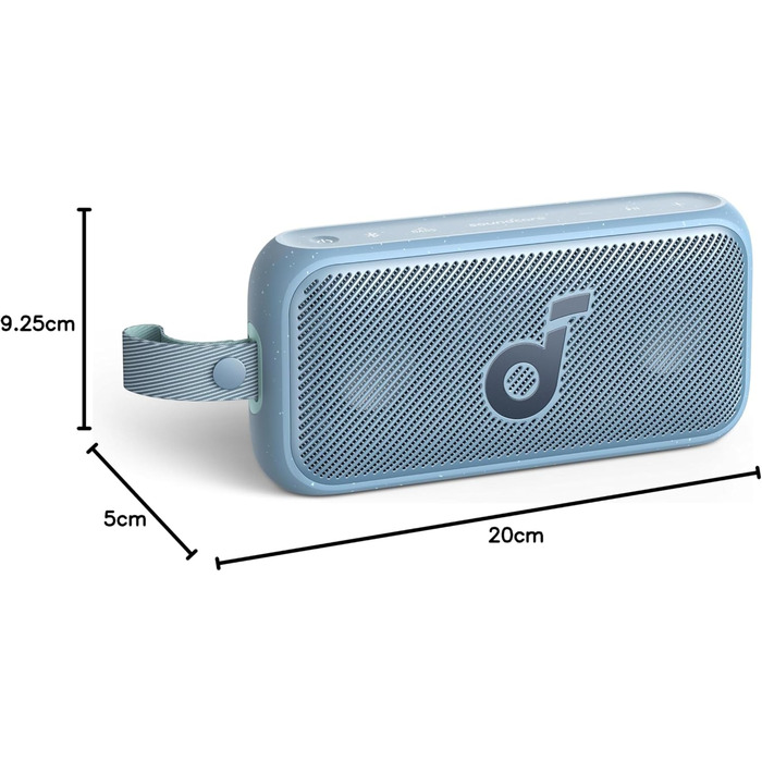 Soundcore Motion 300: Бездроковий Bluetooth-динамік з BassUp, SmartTune, 30W, 13h, IPX7, для дому, саду, кемпінгу та подорожей (блакитний)