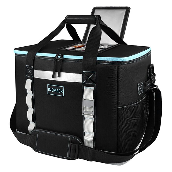 Сумка-холодильник INSMEER 48L: велика, для 65 банок, XXL, водонепроникна, для пікніків, кемпінгу, пляжу