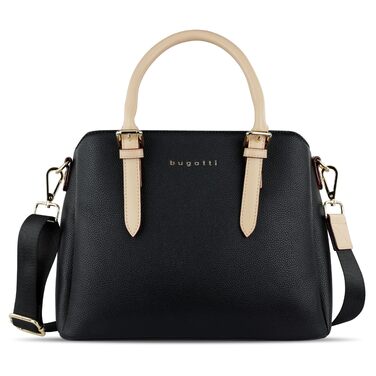 Сумка жіноча Bugatti Ella боулінг середнього розміру зі штучної шкіри, чорна