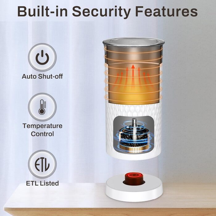 SIMPLETASTE Електричний спінювач молока 4-в-1: нагрів, спінювання гарячого/холодного молока, автоматичне вимкнення, білий