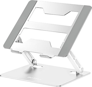 Adjustable Laptop Stand for Desk - 360° Rotating Base, Ergonomic Riser for MacBook Pro/Air, HP, Dell, Lenovo (10-17 inch)