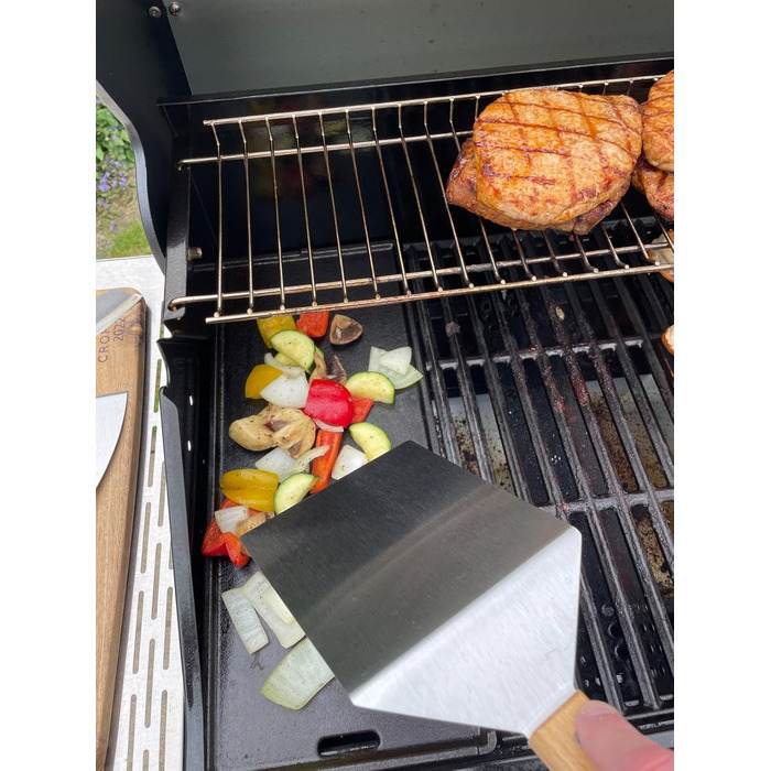 Набір для приготування бургерів DREIBERG® з нержавіючої сталі (9 предметів): шпатель, кришки для плавлення, прес, смашер, дозатор спецій, рецепти, папір для випікання