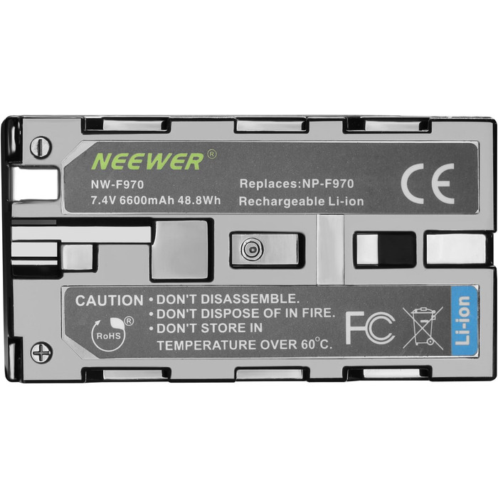 Акумулятор Neewer 6600mAh Li-ION для Sony NP-F970/960/975/570/750/770 з LCD-зарядним пристроєм