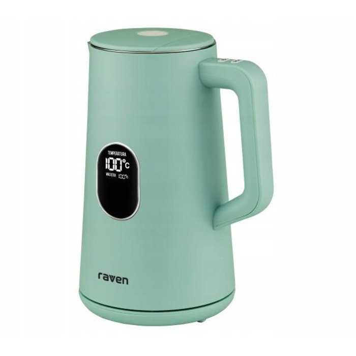 Електричний чайник Raven EC024M, 1800 Вт, 1.5 л, з регулюванням температури, зелений