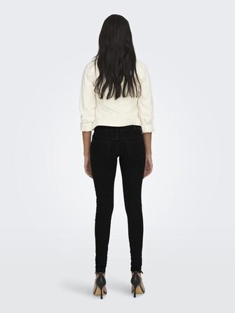 Жіночі скінні джинси ONLY Coral низька талія, чорний денім 28W/30L