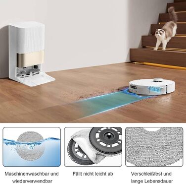 Комплект аксесуарів TriCut для роботів-пилососів Dreame L10s Ultra Gen 3 / L50 Ultra / X40 Ultra / L40 Ultra / X40 Master / Mova P50 Pro Ultra: 6 пилозбірників, 4 бічні щітки, 4 серветки для вологого прибирання, 4 фільтри, 1 основна щітка