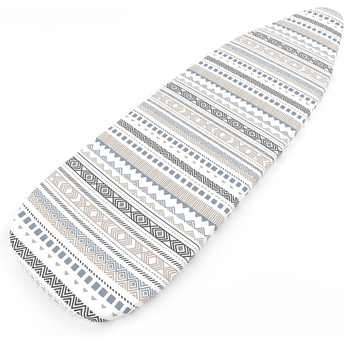 Чохол для прасувального столу Encasa XO з фетровою підкладкою 3 мм та корд-підсиленням (підходить для стандартних прасувальних столів X-Large 135x45 см), з терморефлексним покриттям, принт - Ацтекський XL Ацтекський