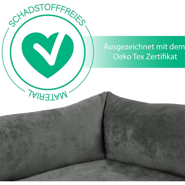 Крісло-ліжко для собак: м'яке, зручне, з високим бортиком. Розміри: 40x50, 60x80, 70x100, 80x120 см. Колір: антрацит