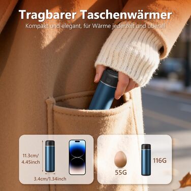 Електричні грілки для рук EXTSUD 2 шт. 5000mAh з USB-зарядкою, 3 режими нагріву, Powerbank для активного відпочинку, подарунок