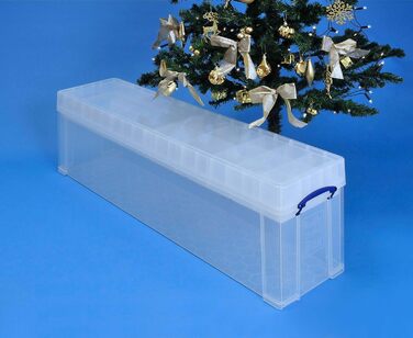 Really Useful Box, Really Useful Box Storage Box 77 Litre, transparent, plastic, colorless, 77 Litre (Pack of 1)