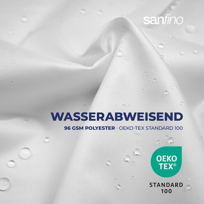 Штора для душу 180x200 см Grey Splash: Водонепроникна текстильна штора з антибактеріальним покриттям та кільцями (12 шт.) - Сірий