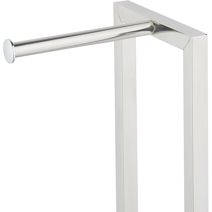 Набір для туалету Relaxdays: тримач туалетного паперу, щітка, запасний ролик, нержавіюча сталь, сріблястий (64,5x24x18 см)