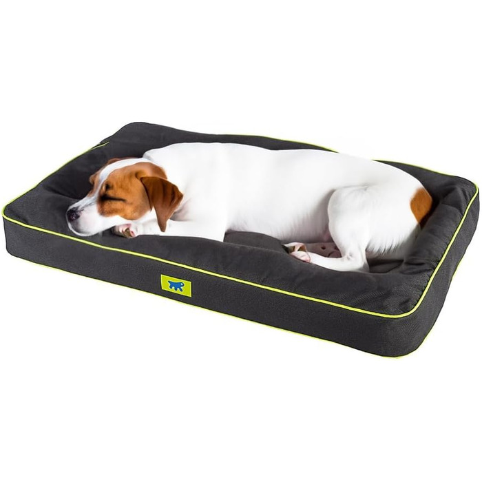 Ортопедичний лежак для собак Ferplast Polo - лежак для котів, миючий, знімний, чорний, 80 x 50 x 8 см