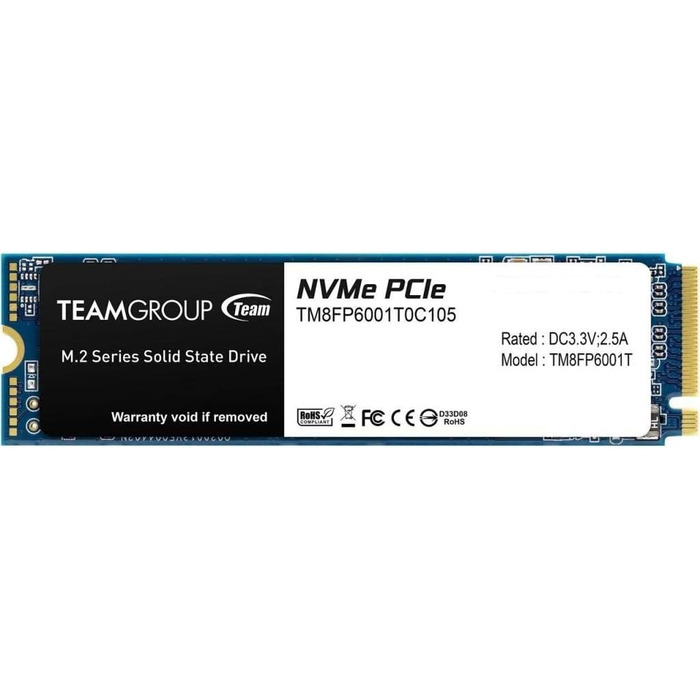 SSD Team Group MP33 1TB NVMe M.2 PCIe Gen3 x4 – 1800/1500 MB/s