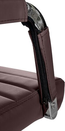 Ергономічне крісло для офісу Amadora I, регульована висота, поворот на 360°, обтягнення екошкірою або тканиною, міцне, витримує до 120 кг, колір: коричневий, матеріал: екошкіра/тканина