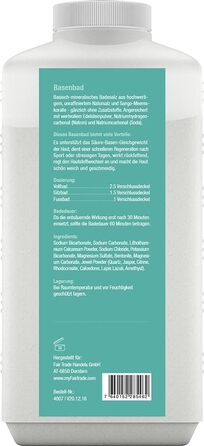 Effective Basenbad - 3000 g - with Sango Marine Coral - For supple skin - Regenerating after sports - Supports your alkaline cure (foot bath, full bath or wraps) - Without additives
