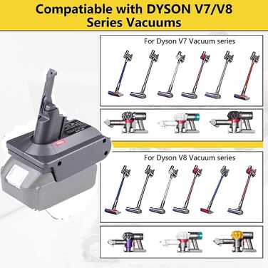 Адаптер для акумулятора Makita 18V до Dyson V7/8: перетворювач акумулятора для пилососів Dyson V7/8 Animal, Absolute, Motorhead Pro