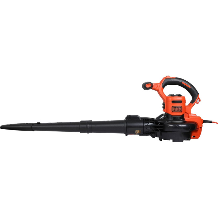 BLACK+DECKER 3-в-1 акумуляторний садовий пилосос-видувка 3000 Вт з подрібнювачем, рюкзаком-мішком 72 л, регульованою потужністю, для терас і доріжок (BEBLV300)