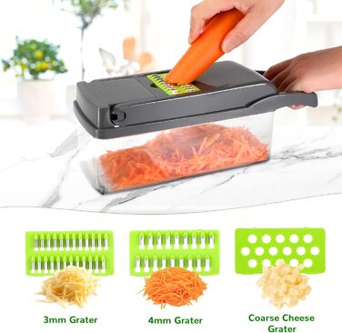 Багатофункціональний овочевий слайсер Lociban 16-в-1: слайсер для овочів, фруктів, картоплі, цибулі