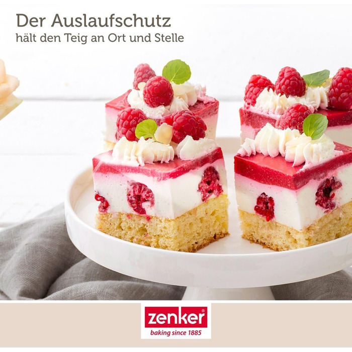 Zenker Rectangular Springform Pan with Lid DELUXE, Cake Transport Box with Enamel Base, Baking Sheet with Lid (Color: Black/Transparent/Red), Quantity: 1 Piece