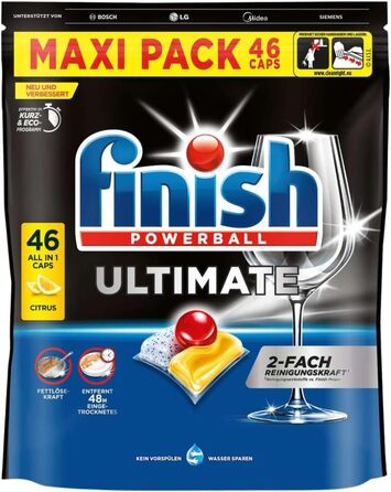 Таблетки для посудомийної машини Finish Ultimate Citrus, XXL упаковка, 276 шт (6х46 шт), для максимального очищення та блиску