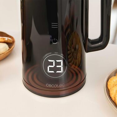 Електричний чайник Cecotec Thermosense 600 Touch Neo, 1.7 л, сенсорний дисплей, 2200 Вт, нержавіюча сталь, 7 температурних режимів, автовимкнення, чорний