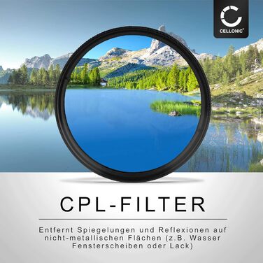 CPL фільтр для об'єктивів Nikon AF-S 24-85mm, 16-85mm, 18-105mm, 18-70mm, 18-135mm, 18-140mm з різьбою 67mm. Круглий поляризаційний фільтр (CPL)