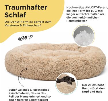 Круглий лежак для тварин Best Friends by Sheri - заспокійливий лежак для собак та котів, 91 x 91 см, Taupe