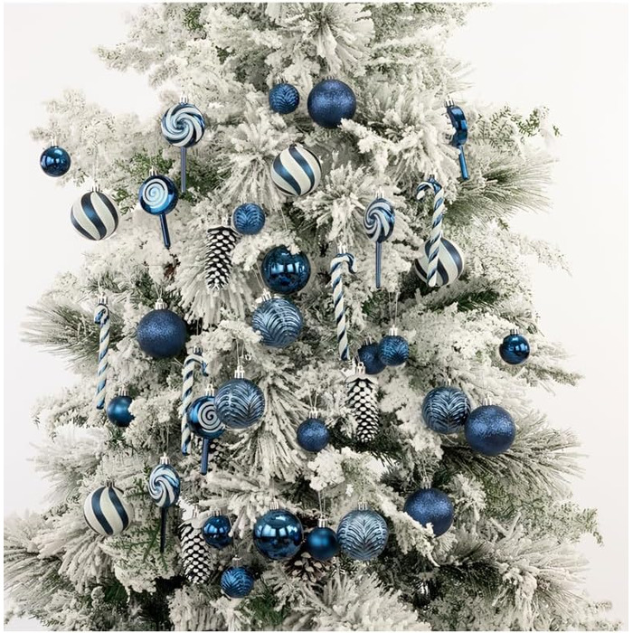 Набір прикрас на ялинку 40 шт. червоні кулі, пластик, Balu