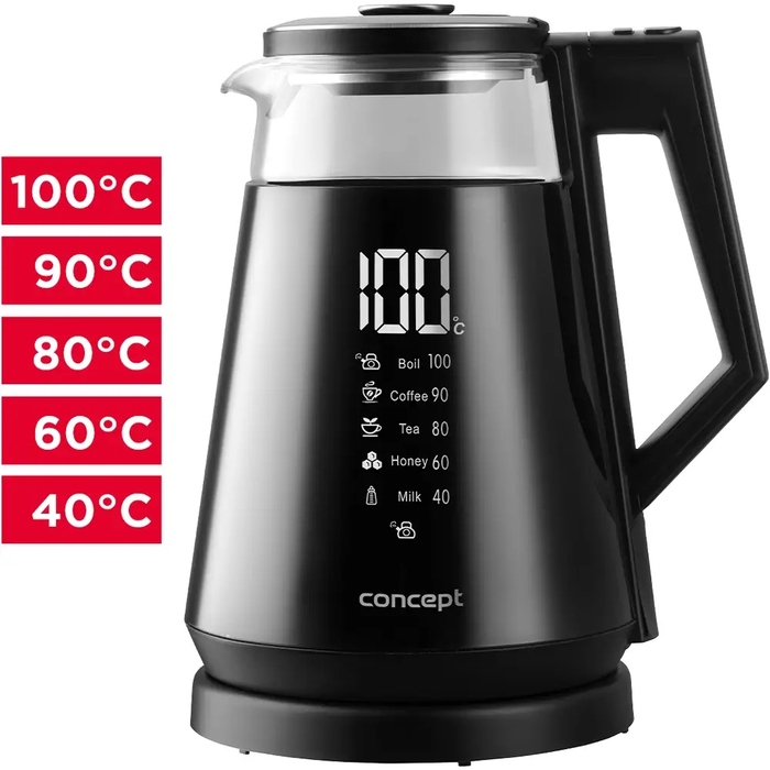 Скляний електрочайник THERMOSENSE Concept RK4170, 1,7 л