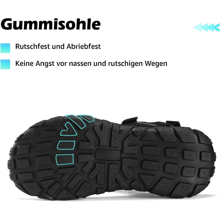 Sandalen Mishansha жіночі літні трекінгові чорні, розмір 41 EU (36-42)