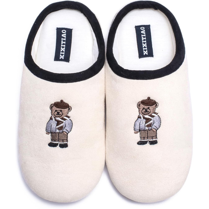 Жіночі халапи з бавовни з закритим носком - Зручна антиковзка підошва, дихаючі для дому (Білий, 34.5 EU)