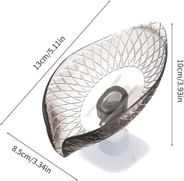 Чорна мильниця з присоском | Прозора мильниця для душу та ванни | Підставка для мила, щіток та аксесуарів