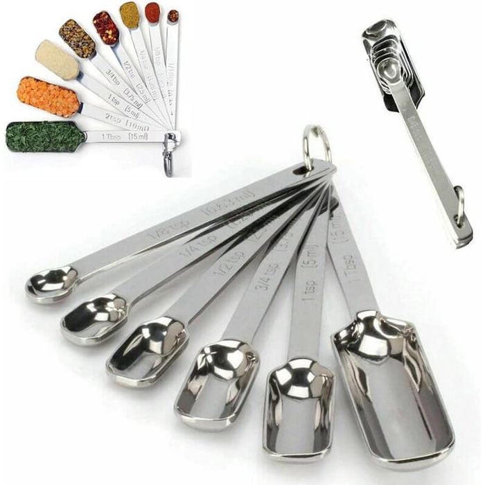 Набір мірних ложок Buy-Simplicity® 6шт з нержавіючої сталі для кухні