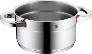 Каструля WMF Premium One з однією ручкою 16,5 см з кришкою, 1,5 л, з внутрішньою шкалою, з нержавіючої сталі Cromargan, з отвором для пари, для індукційних плит