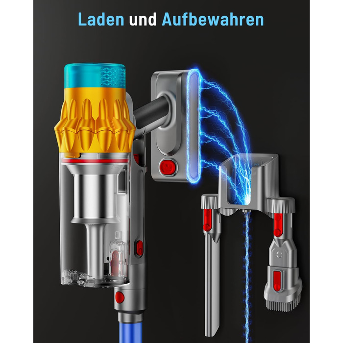 Бездротовий акумуляторний пилосос 600W з потужністю всмоктування 50KPA, 70 хвилин роботи, великий пилозбірник 1,8L, антизаплутана щітка, 8-рівнева фільтрація, підходить для твердих поверхонь, килимів та шерсті тварин, колір - блакитний