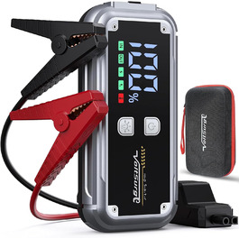 Портативний пусковий блок Starthilfe Powerbank 6000A з USB, LCD, ліхтариком, 12V для бензинових та дизельних двигунів