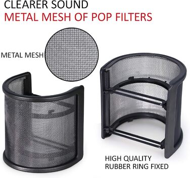 Кріплення для мікрофона HyperX QuadCast/S/ProCast – Ротаційне, з адаптером 3/8' - 5/8', від YOUSHARES (з поп-фільтром)