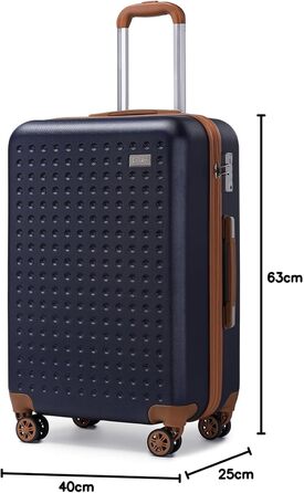 Чохол-валіза KONO: валіза на колесах 67x44x27 см з TSA-замком, блакитна