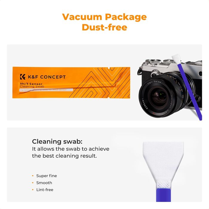 Набір для чищення об'єктивів K&F Concept: для фотоапаратів, фільтрів, телефонів. З Lenspen, пензликом, помпою, мікрофіброю та рідиною для чищення (2-в-1).