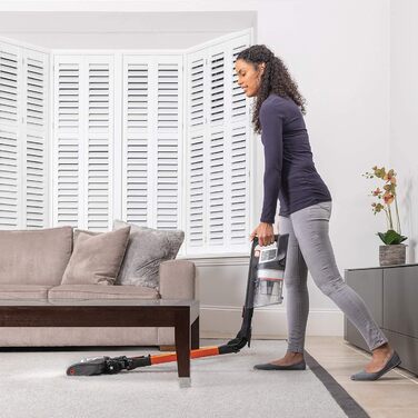 Бездротовий пилосос Shark IZ201EU з рушником, оранжевий: 40 хвилин роботи, Anti Hair Wrap, 0.7 л, 26x24.5x118 см