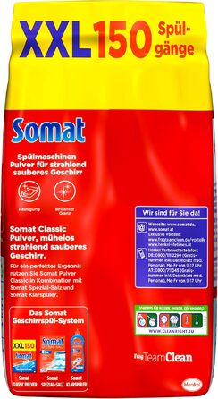 Порошок для посудомийних машин Somat Classic з лимоном для щоденного очищення, 4 x 3 кг