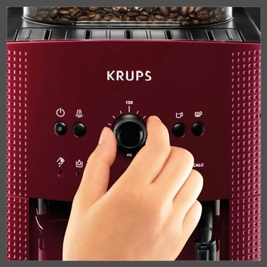 Автоматична кавомашина Krups EA8107, 1450 Вт, червона