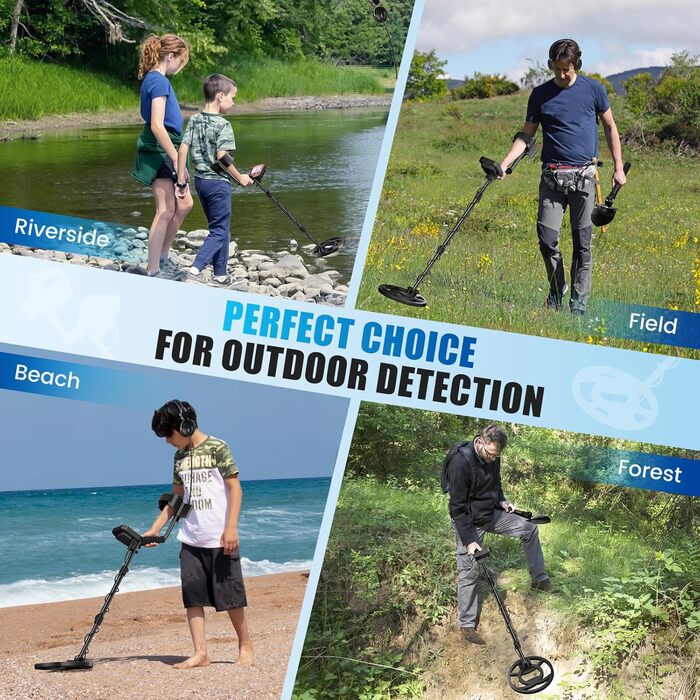 Металодетектор професійний, регульований, 113-141 см, 5 режимів, LCD, водонепроникний, для дорослих та дітей